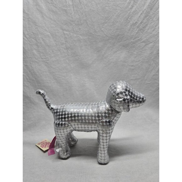 Victoria Secret PINK Dog Mascot Plush Lot of 2 Metallic Circle Printed- NWT - Picture 15 of 15